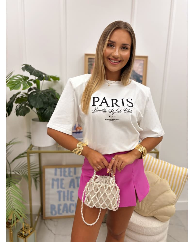 T-shirt La Milla Paris Stylish Club biały — zdjęcie 1 z 3