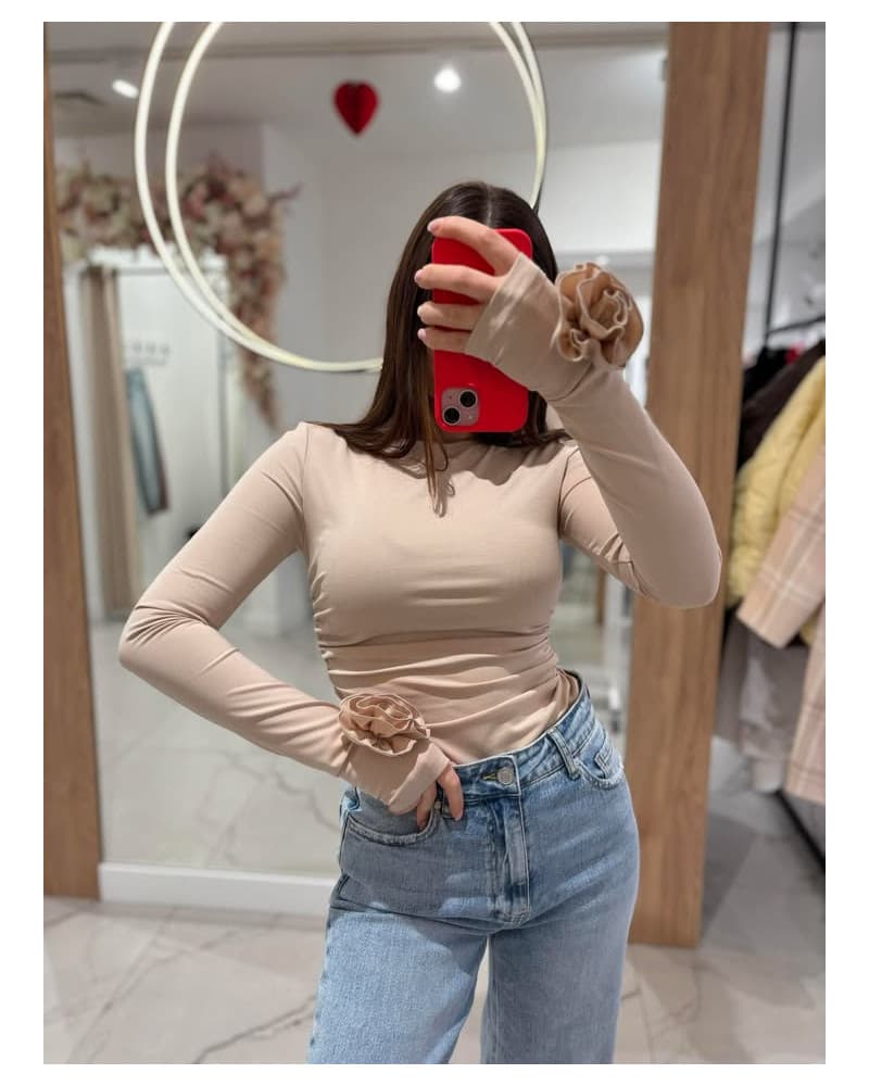 Bluzka ROSE beżowa — zdjęcie 1 z 3