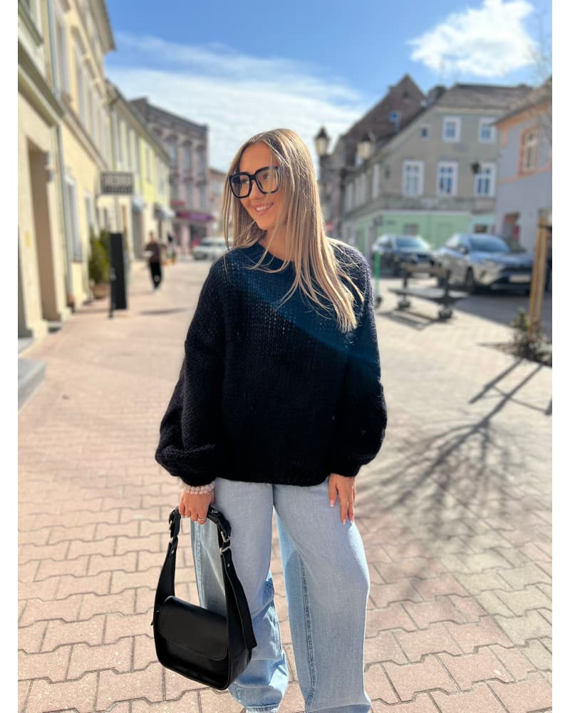 Sweter warkocz By o la la...! czarny — zdjęcie 1 z 4