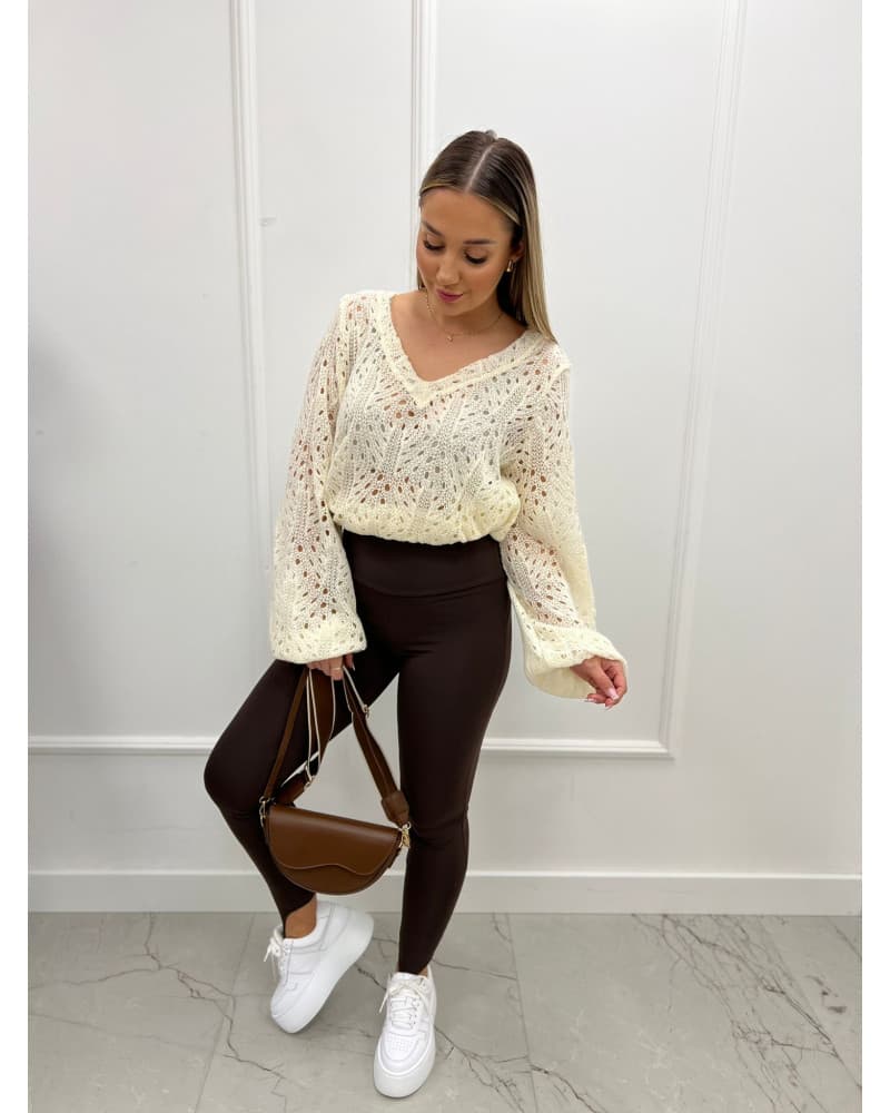 Legginsy szpilka Lady Drama czekoladowe — zdjęcie 1 z 4
